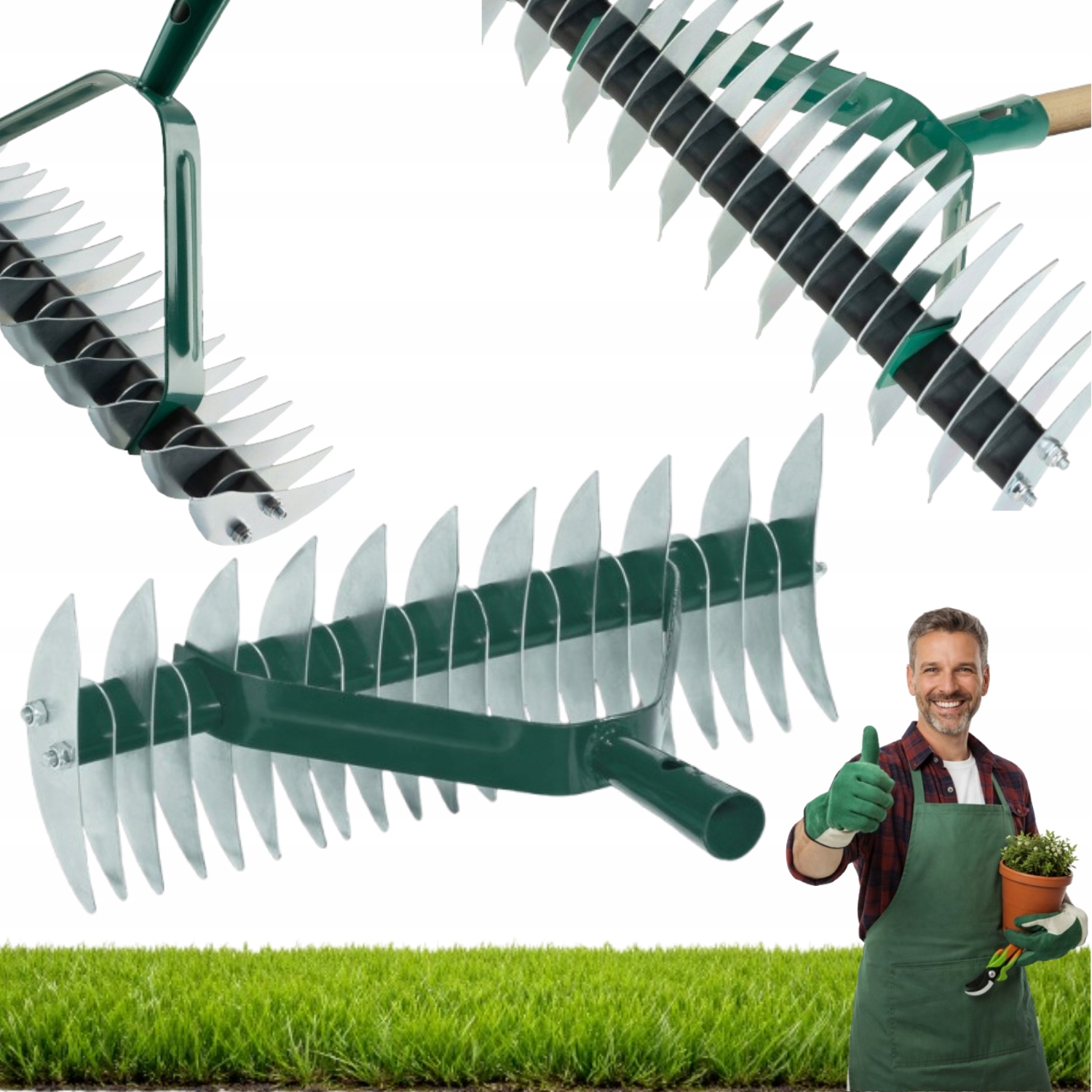Sotka prevzdušňovač a vertikutátor trávnika 36 cm